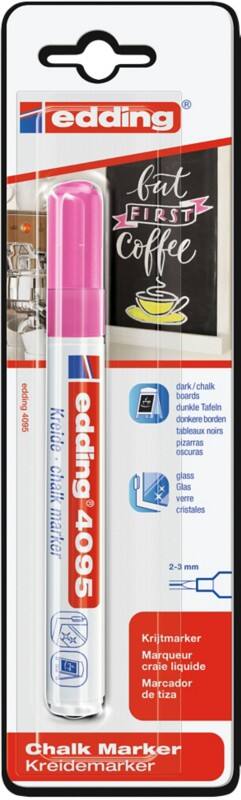edding 4095 Chalk Marker Medium Bullet 2-3 mm Pink