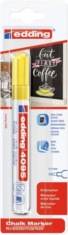 edding 4095 Chalk Marker Medium Bullet 2-3 mm Yellow