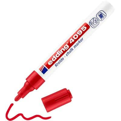 edding 4095 Chalk Marker Round Red