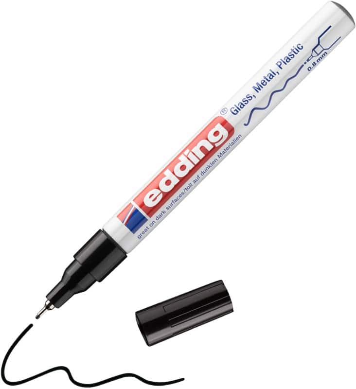 edding 780 Permanent Paint Marker Black Fine Bullet 0.80 - 0.80 mm  Water-Resistant