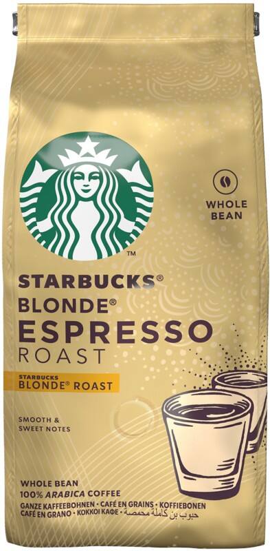 Starbucks blonde espresso caffeinated coffee beans pouch 200 g