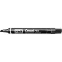 Pentel N60 Permanent Marker Medium Chisel Black Pack of 12