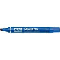 Pentel N60 Permanent Marker Medium Chisel Blue Pack of 12