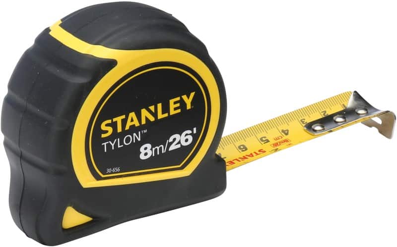 Pocket Tape Measure Stanley Tylon 8M 26 FT wide 25MM LOOSE