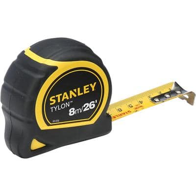 Pocket Tape Measure Stanley Tylon 8M 26 FT wide 25MM LOOSE