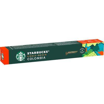 Starbucks Single-Origin Colombia Caffeinated Ground Coffee Pods Box Espresso Medium 5.7 g Pack of 10