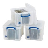 Really Useful Box Storage Box Kit 35L Transparent 39 x 48 x 31 cm Pack of 3