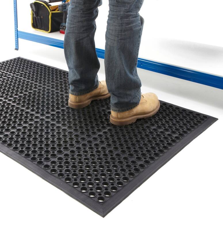 BiGDUG Non-Slip Anti-Fatigue Mat Black 900 x 600 mm