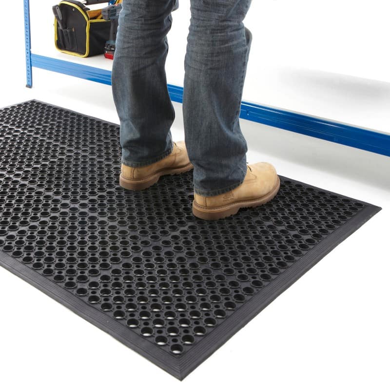 BiGDUG Non-Slip Anti-Fatigue Mat Black 1200 x 800 mm