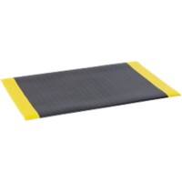 BiGDUG Anti-Fatigue Mat Vinyl Foam Orthomat Black, Yellow 90 x 0.9 cm