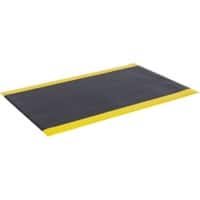 BiGDUG Anti-Fatigue Mat Vinyl Foam Orthomat Black, Yellow 150 x 0.9 cm