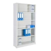 BiGDUG Starter Bay Shelving Unit with 6 Shelves and Closed Back Steel Light Grey 955 x 315 x 1,850 mm