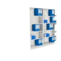 BiGDUG Steel Shelving Unit 2,765 x 315 x 1,850 mm Grey