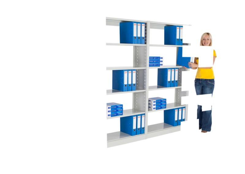 BiGDUG Steel Shelving Unit 2,765 x 315 x 1,850 mm Grey