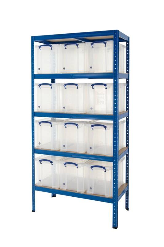 BiGDUG Chipboard, Steel Shelving Unit 900 x 450 x 1,780 mm Blue
