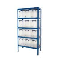 BiGDUG Chipboard, Steel Shelving Unit 900 x 450 x 1,780 mm Blue