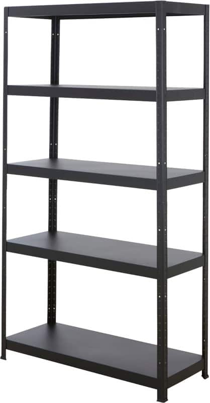 BiGDUG Steel Shelving Unit 1,000 x 400 x 1,800 mm Black
