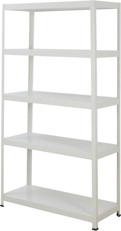 BiGDUG Steel Shelving Unit 1,000 x 400 x 1,800 mm White