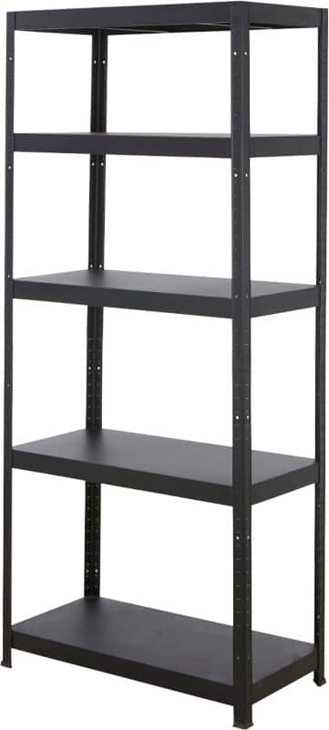 BiGDUG Steel Shelving Unit 800 x 400 x 1,800 mm Black