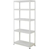 BiGDUG Value Office Shelving Unit with 5 Shelves 1800 x 800 x 400mm White Steel