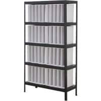BiGDUG Steel Shelving Unit 1,000 x 400 x 1,800 mm Black