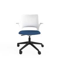 Unbranded Office Chair Basic Tilt Fixed Armrest Blue, Grey 150 kg Ergonomic Home 460 x 460 x 855 mm
