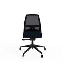 Ergonomic Home Office Deluxe Posture Chair with Tri-Curved Mesh Backrest Height Adjustable Black Without Arms