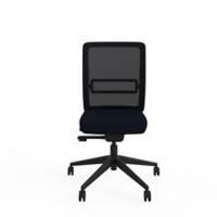 Ergonomic Home Office Posture Chair with Slim-Line Mesh Backrest Height Adjustable Fabric Black Without Arms