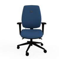 Ergonomic Home Office Chair with Shaped Dual Curved Backrest Height Adjustable Blue 2D Arms