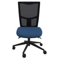 Ergonomic Home Office Chair with Slimline Mesh Backrest and Height Adjustable Blue  Without Arms