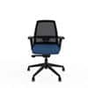Ergonomic Home Office Deluxe Posture Chair with Tri-Curved Mesh Backrest Height Adjustable Blue 2D Arms