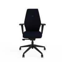 Ergonomic Home Office Chair Fully Upholstered Tri-Curved Posture Backrest with 2D Armrest Black  2D Arms