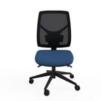 Ergonomic Home Office Deluxe Slimline Chair with Seat Slide and Height Adjustable Mesh Blue Without Arms