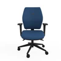 Ergonomic Home Office Chair Fully Upholstered Tri-Curved Posture Backrest Blue 2D Arms 100 x 500 x 480-570 mm