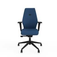 Ergonomic Home Office Chair Fully Upholstered Tri-Curved Posture Backrest Blue 2D Arms 1050 x 490 x 480-570 mm
