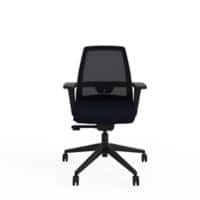 Ergonomic Home Office Deluxe Chair with Tri-Curved Mesh Backrest Height Adjustable Black 2D Arms