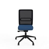 Ergonomic Home Office Chair with Slim-Line Mesh Backrest Height Adjustable Fabric Blue Without Arms