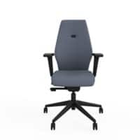 Ergonomic Home Office Chair Fully Upholstered Tri-Curved Posture Backrest Grey 2D Arms