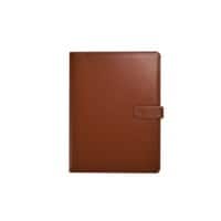 Arpan A4 Faux Leather Conference Portfolio with Clipboard and Notepad Brown