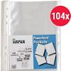 ARPAN Punched Pockets A5 Clear Transparent 45 Microns Polypropylene ST-9606 7 Holes Pack of 104