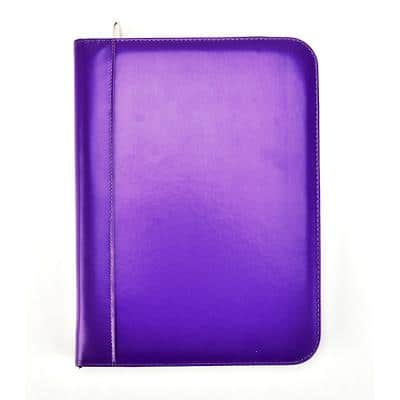 Arpan A4 4 ring Purple Conference Folder with soft padded cover and calculator
