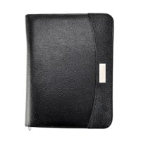 Arpan A5 2 ring Black Conference Folder with soft padded cover and calculator