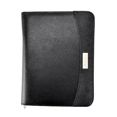 Arpan A5 2 ring Black Conference Folder with soft padded cover and calculator