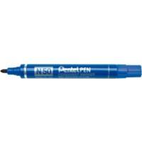 Pentel N50 Permanent Marker Medium Bullet 2.5 mm Blue Waterproof Pack of 12