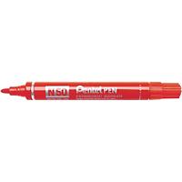 Pentel N50 Permanent Marker Medium Bullet 2.5 mm Red Waterproof Pack of 12
