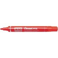 Pentel N50 Permanent Marker Medium Bullet 2.5 mm Red Waterproof Pack of 12