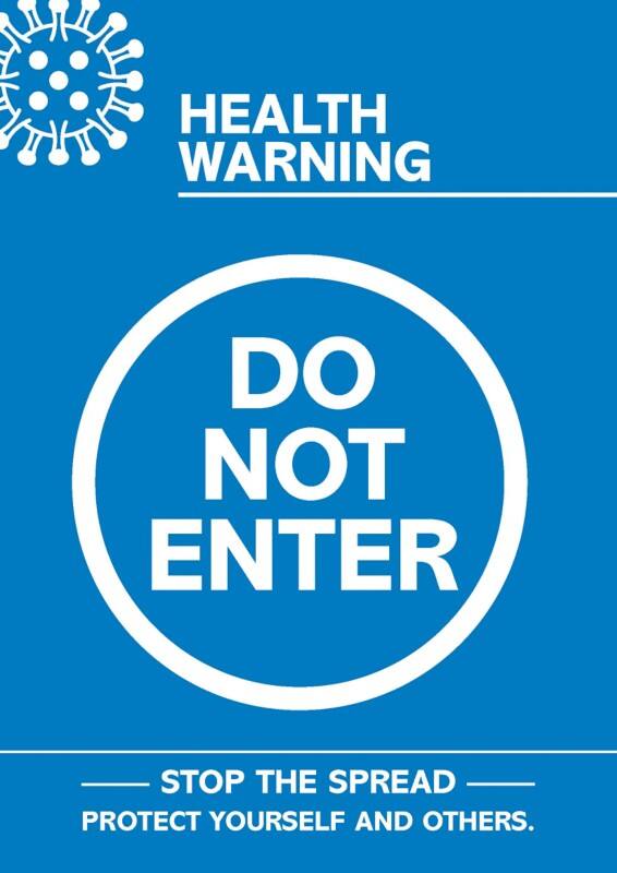 Seco Health and Safety Poster Health warning - do not enter Adhesive Plastic 42 x 59.5 cm CVP07-A2