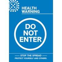 Seco Health & Safety Poster Health warning - do not enter Semi-Rigid Plastic 42 x 59.5 cm