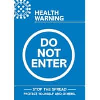 Seco Health and Safety Poster Health warning - do not enter Adhesive Plastic 29.7 x 42 cm CVP07-A3