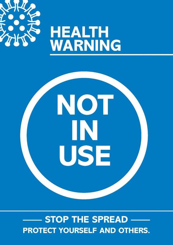 Seco Health and Safety Poster Health warning - not in use Adhesive Plastic 21 x 29.7 cm CVP08-A4